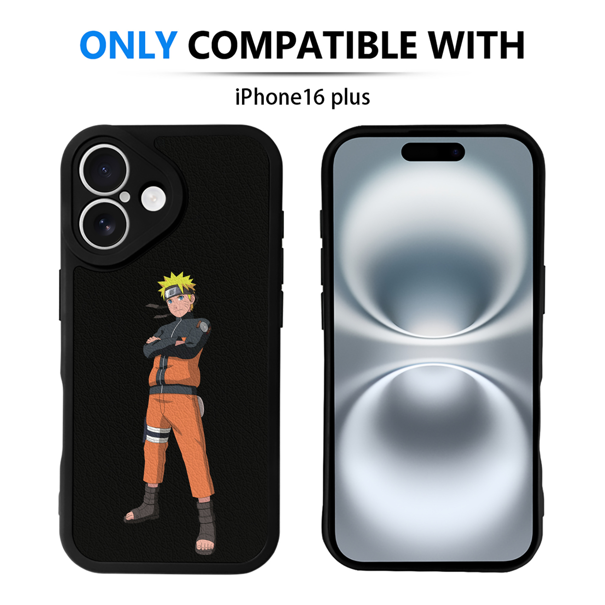 （画像用） NARUTO -ナルト- うずまき ナルト Uzumaki Naruto 【iPhone 16シリーズ対応】シリコンスマホケース（レザー調） 材質：シリコン